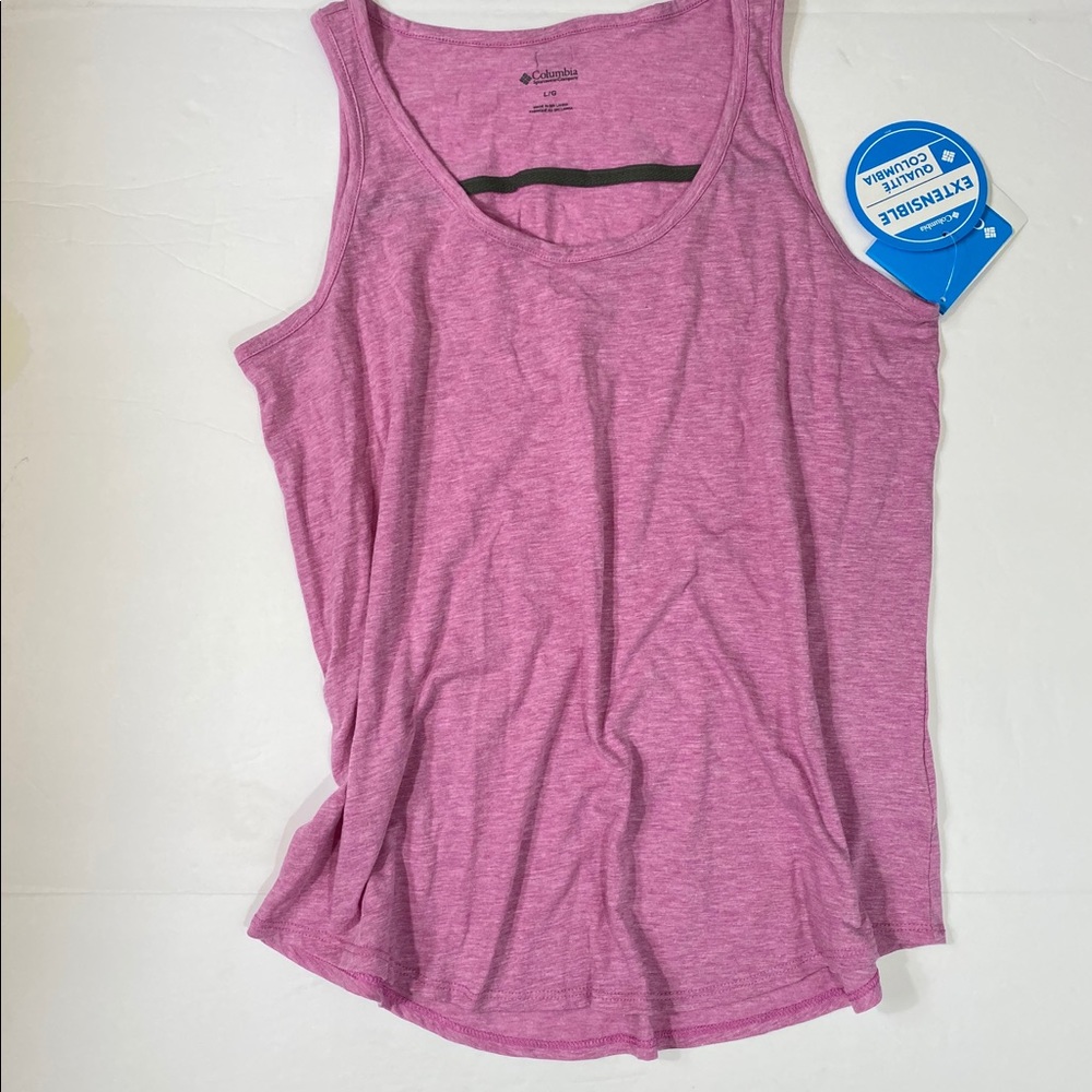 Columbia Women's Heather Pink Scoop Neck Tank Top